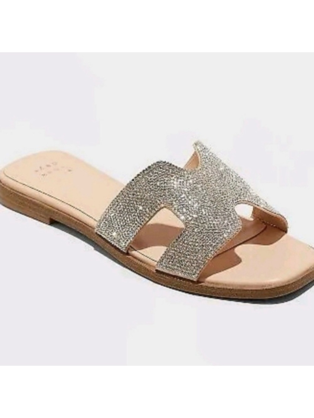 a new day Glitter Slide Sandal in Silver